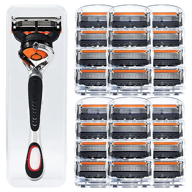 Set de Recambios de Maquinilla de Afeitar para Hombre + Soporte - Cuchillas de acero inoxidable ultra afiladas para un afeitado suave 🪒✨