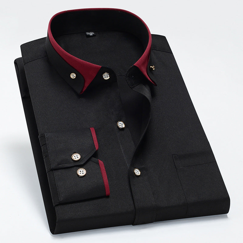 【S-4XL】Camisa informal de manga larga para hombre