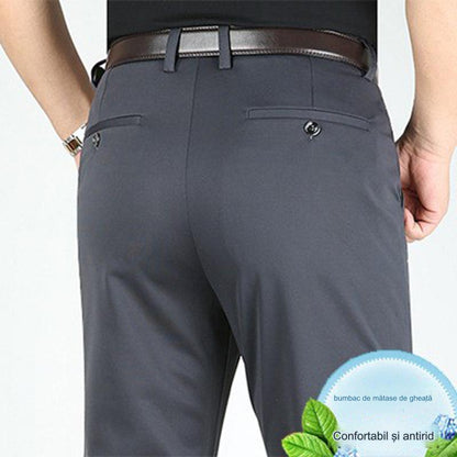 Pantalones de vestir ajustados para hombre, estilo casual de negocios.