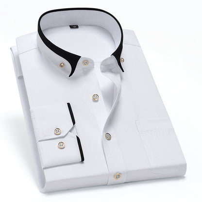 【S-4XL】Camisa informal de manga larga para hombre