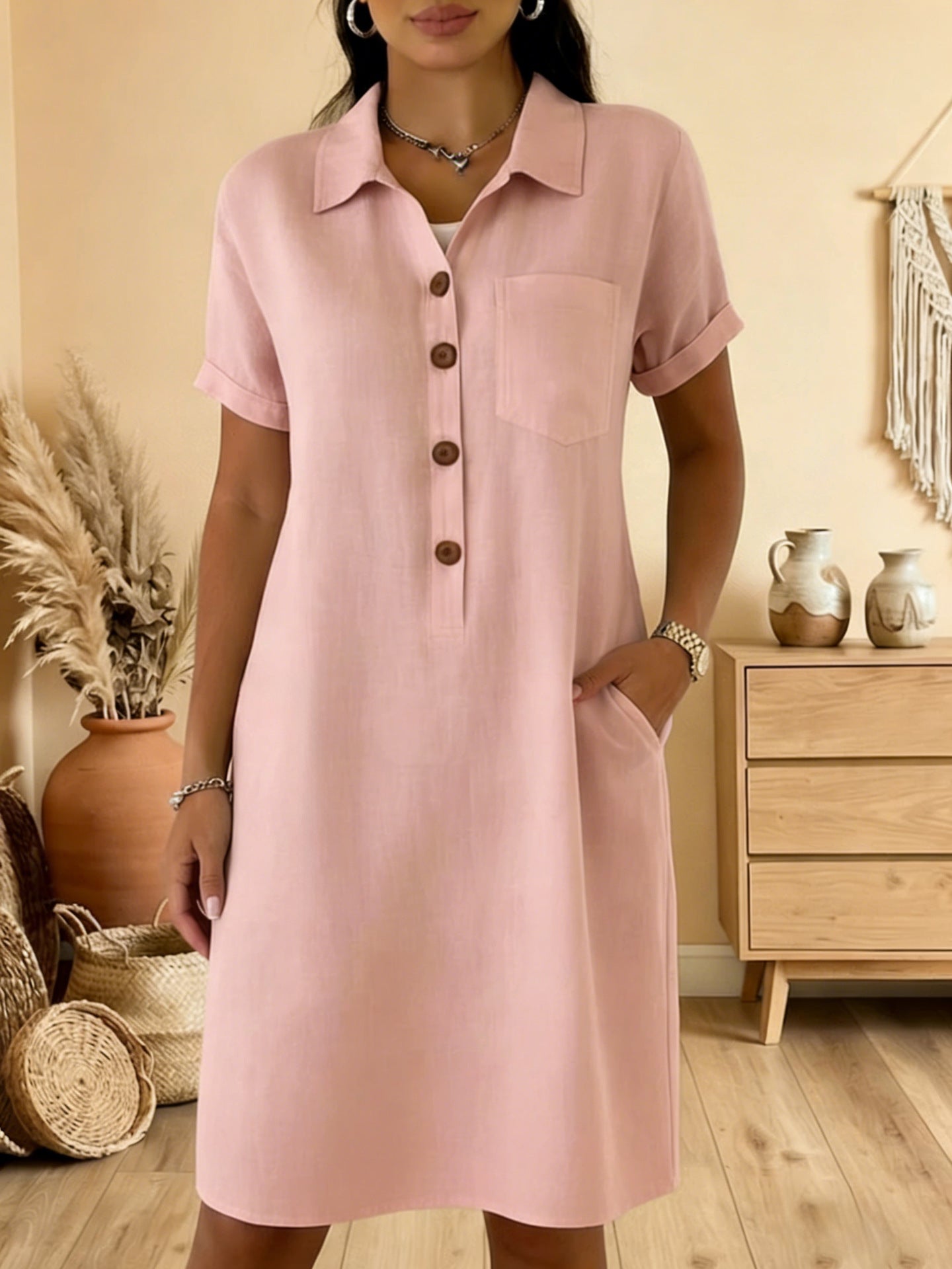 【S-3XL】Vestido casual de verano cómodo, corte estilizado, moderno y versátil.