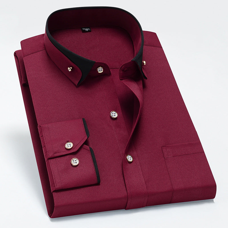 【S-4XL】Camisa informal de manga larga para hombre