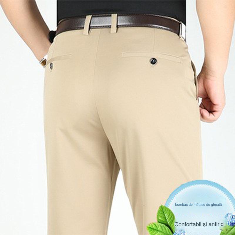 Pantalones de vestir ajustados para hombre, estilo casual de negocios.