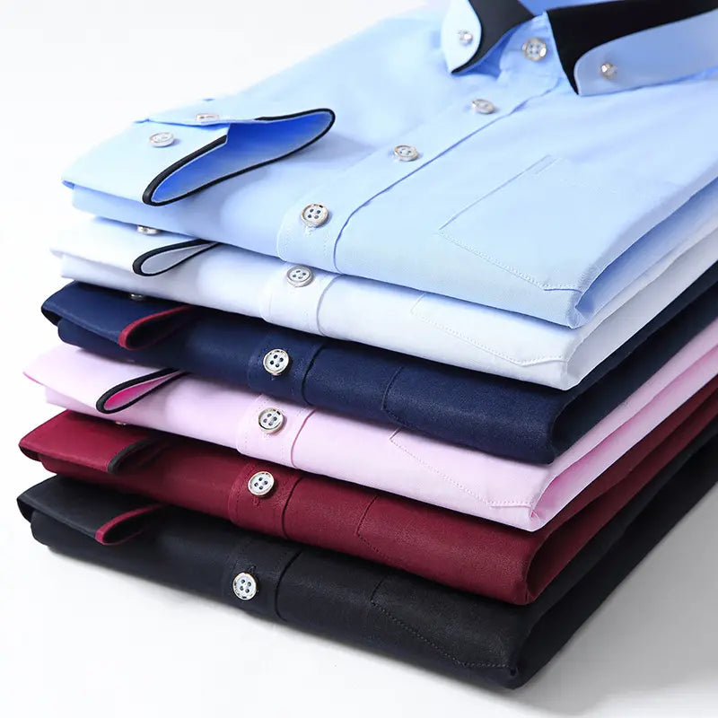 【S-4XL】Camisa informal de manga larga para hombre