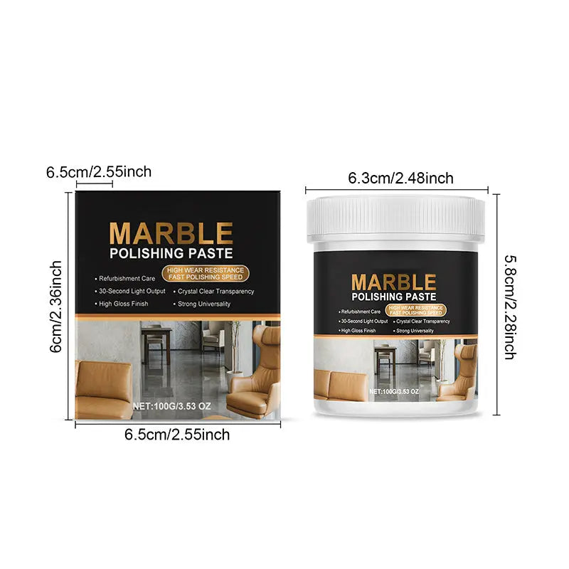 【Paquete de 2 cajas】✨ Pasta para pulir mármol: elimina arañazos sin esfuerzo, restaura el brillo y protege la superficie 🛡️