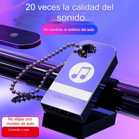 【Unidad flash USB de música】【Gran memoria】[ 64G ] contiene 8000 canciones, 600 MV y efectos de sonido 6D