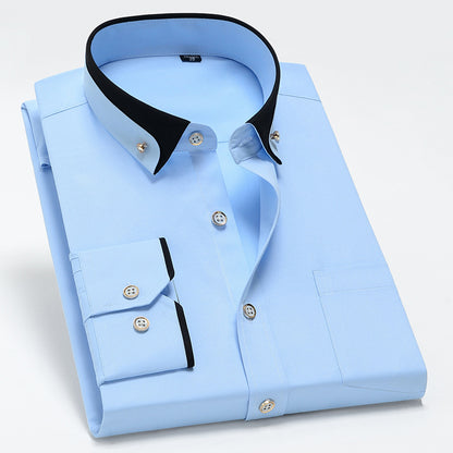 【S-4XL】Camisa informal de manga larga para hombre