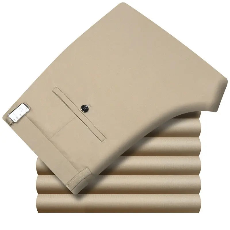 Pantalones de vestir ajustados para hombre, estilo casual de negocios.