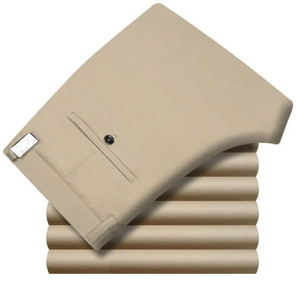 Pantalones de vestir ajustados para hombre, estilo casual de negocios.
