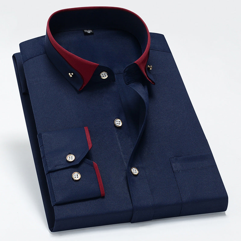 【S-4XL】Camisa informal de manga larga para hombre