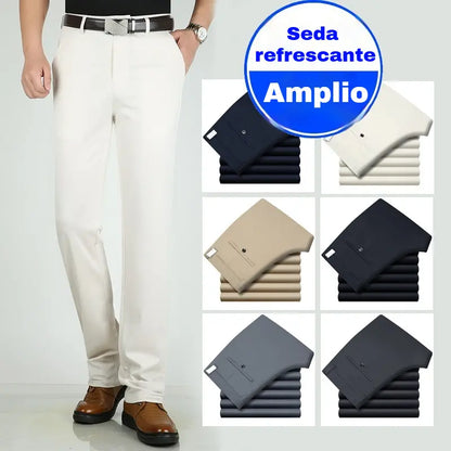 Pantalones de vestir ajustados para hombre, estilo casual de negocios.
